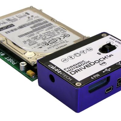 A Forensic DriveDock designed to assist for notebook sized hard drives.